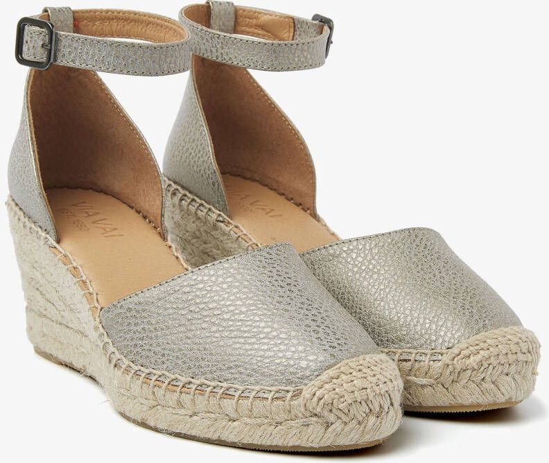 VIA VAI Dames Flora Braid Maat: 38 Materiaal: Leer Kleur: Grijs