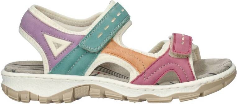 Rieker Multicolor platte sandalen voor vrouwen Multicolor Dames